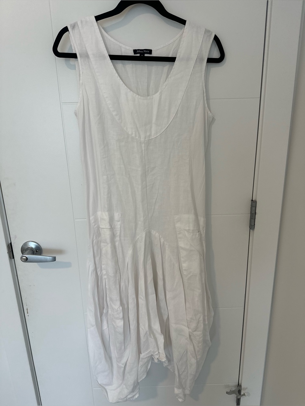 Athena Marie White Linen Dress
